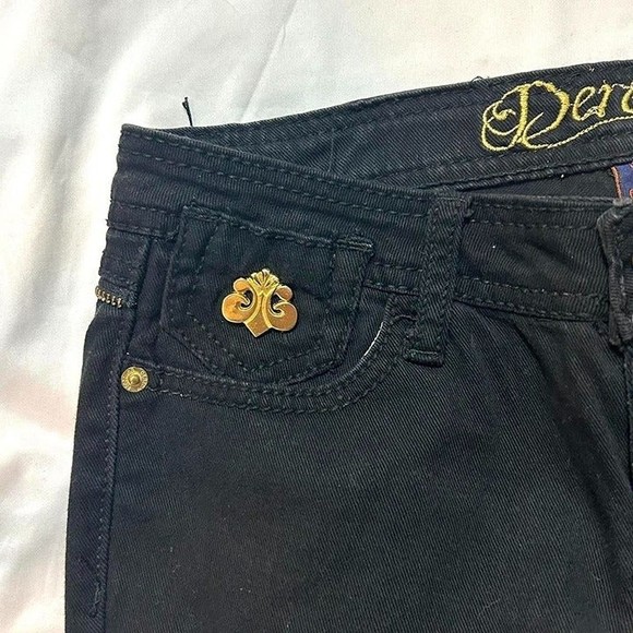 Y2k Dereon Zipper Low Rise Slim Jeans 3/4 - Picture 4 of 5